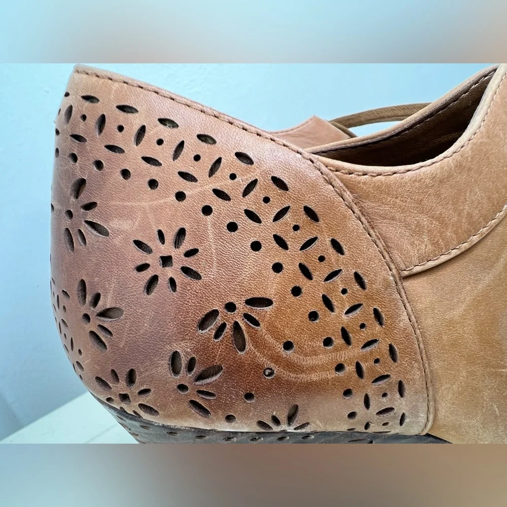 Gianni Bini Cut Out Leather with Peep Toe Wedge